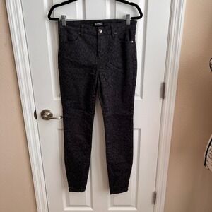 Buffalo David Bitton High Rise Hanna Skinny Jeans Leopard Print Black Size‎ 27/4